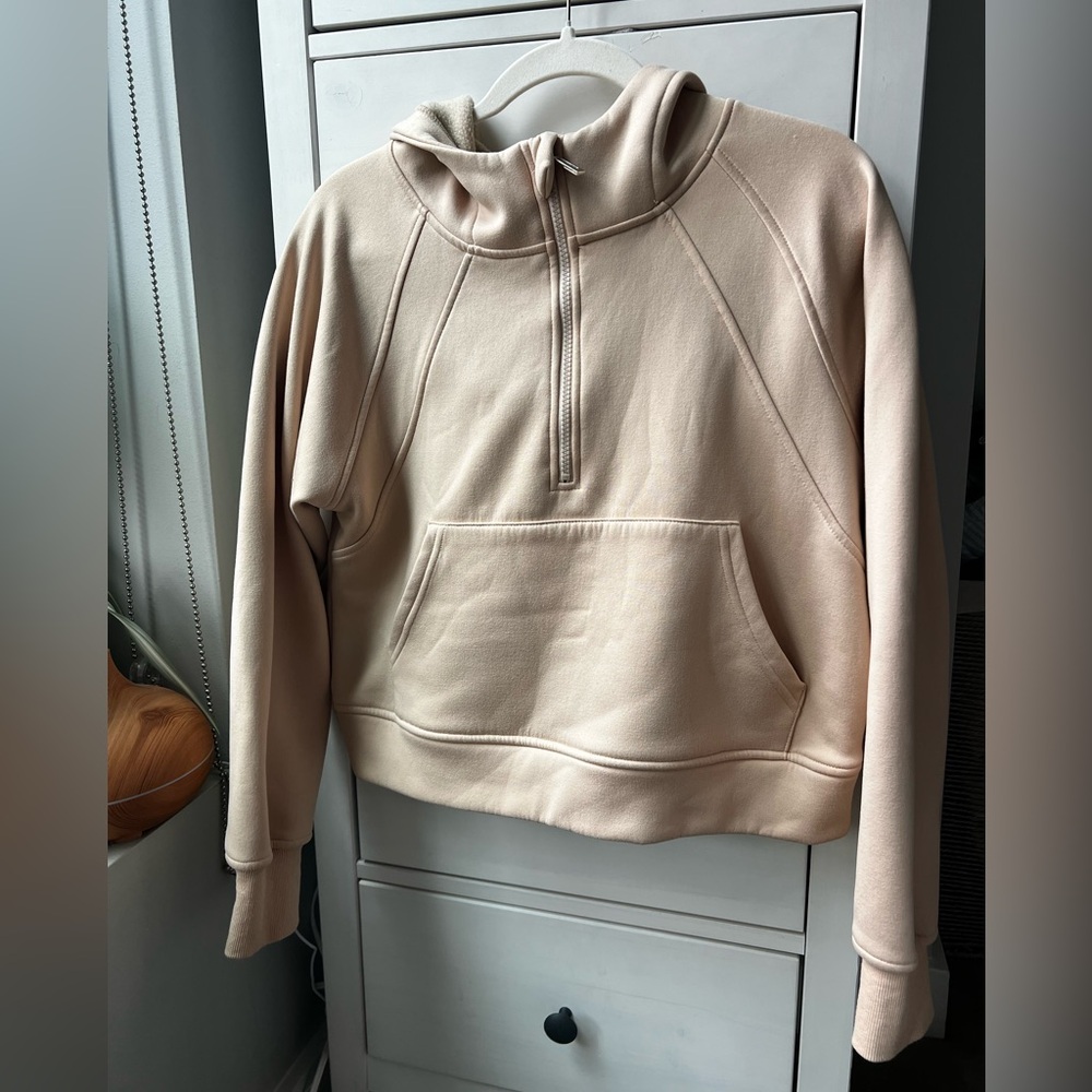 Laslulu Cropped Tan Hoodie- Size Medium